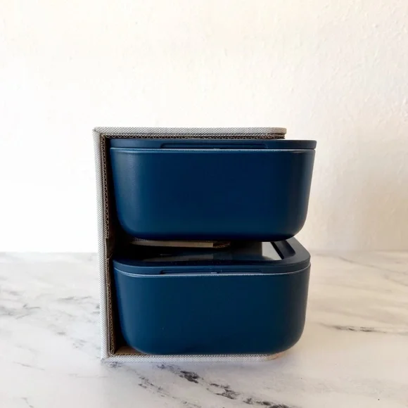 Caraway Navy Blue 4.4 cup Small Square Food Storage Containers Bundle - Picture 7 of 7